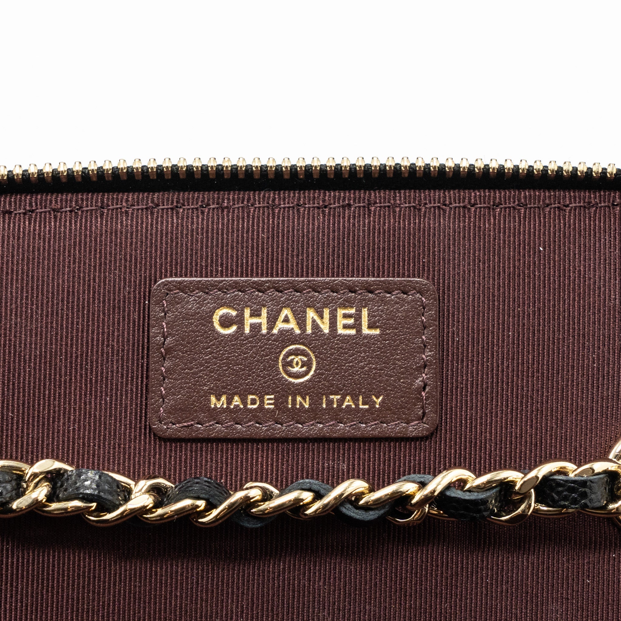 Chanel long vanity with chain caviar black L