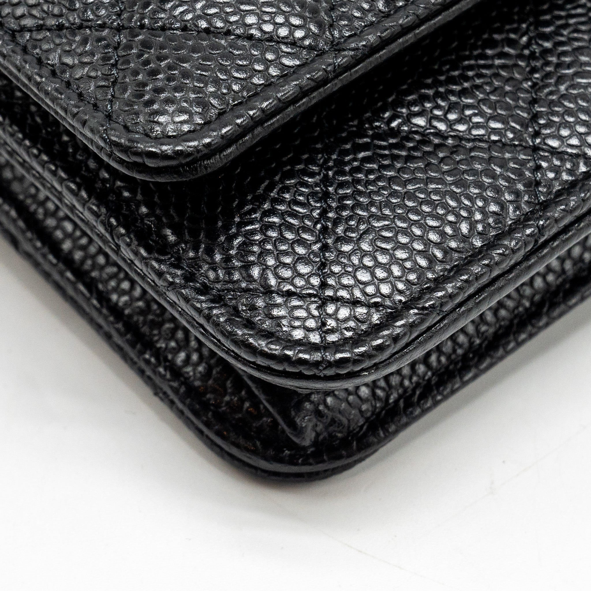 Chanel Classic Wallet on Chain Caviar Black  (Microchip)