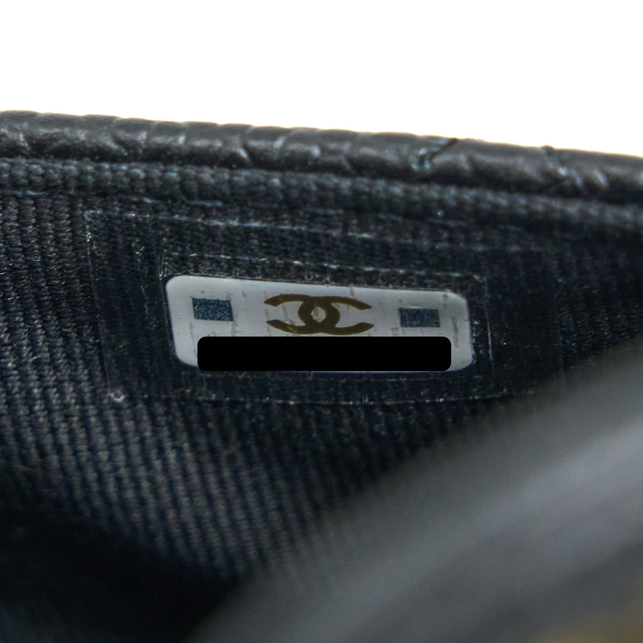 Chanel Classic Flap Card Holder Caviar Black  (Microchip)