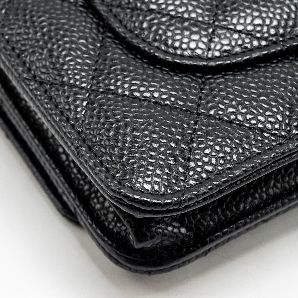 Chanel Classic Wallet on Chain Caviar Black  (Microchip)