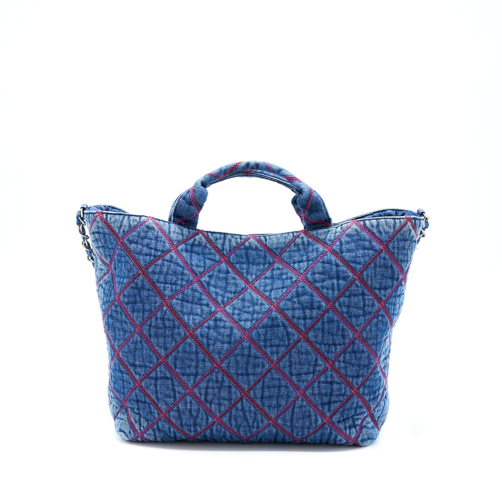 Chanel COCO Beach Denim Tote Bag  (Microchip)