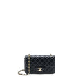 Chanel Classic Mini Rectangular Flap Bag Lambskin Black L (Microchip)