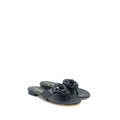 Chanel Size 36 Camelia Sandal Black Gold Tone