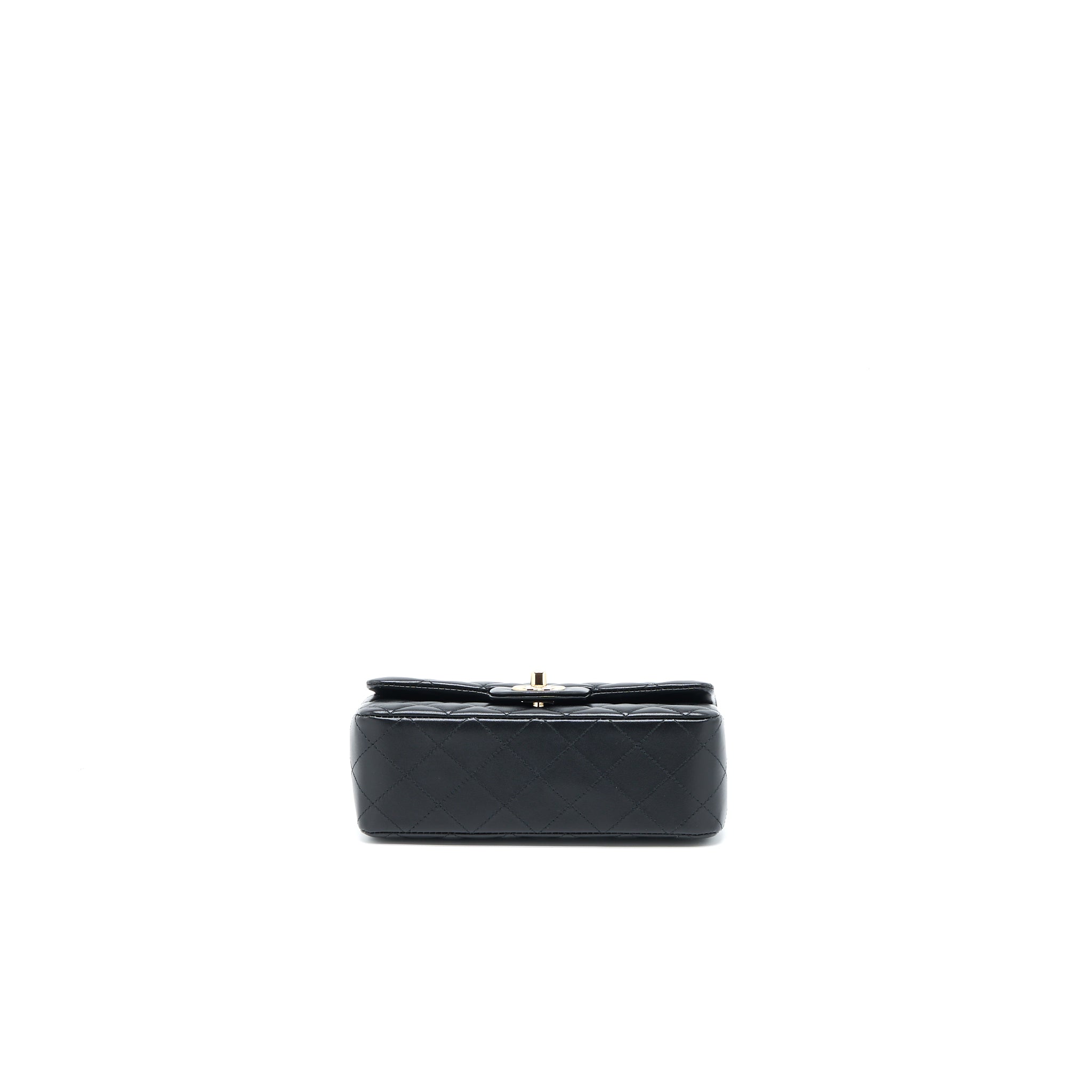 Chanel Classic Mini Rectangular Flap Bag Lambskin Black L (Microchip)