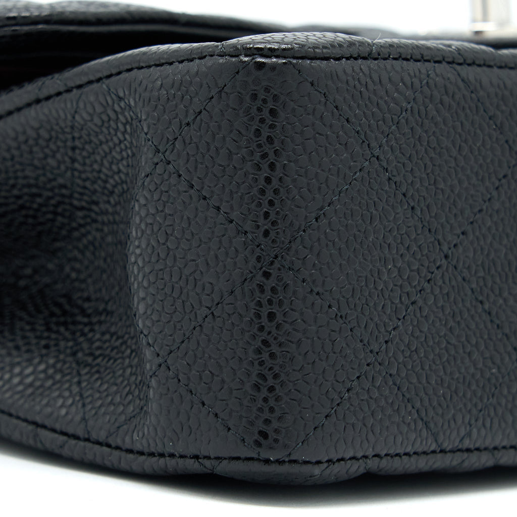 Chanel Small Classic Flap Bag Caviar Black (Microchip)