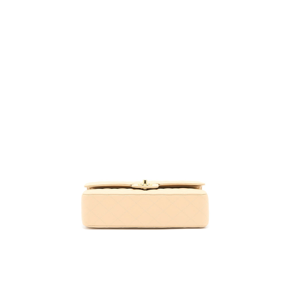 Chanel Medium Classic Double Flap Bag Caviar Beige
