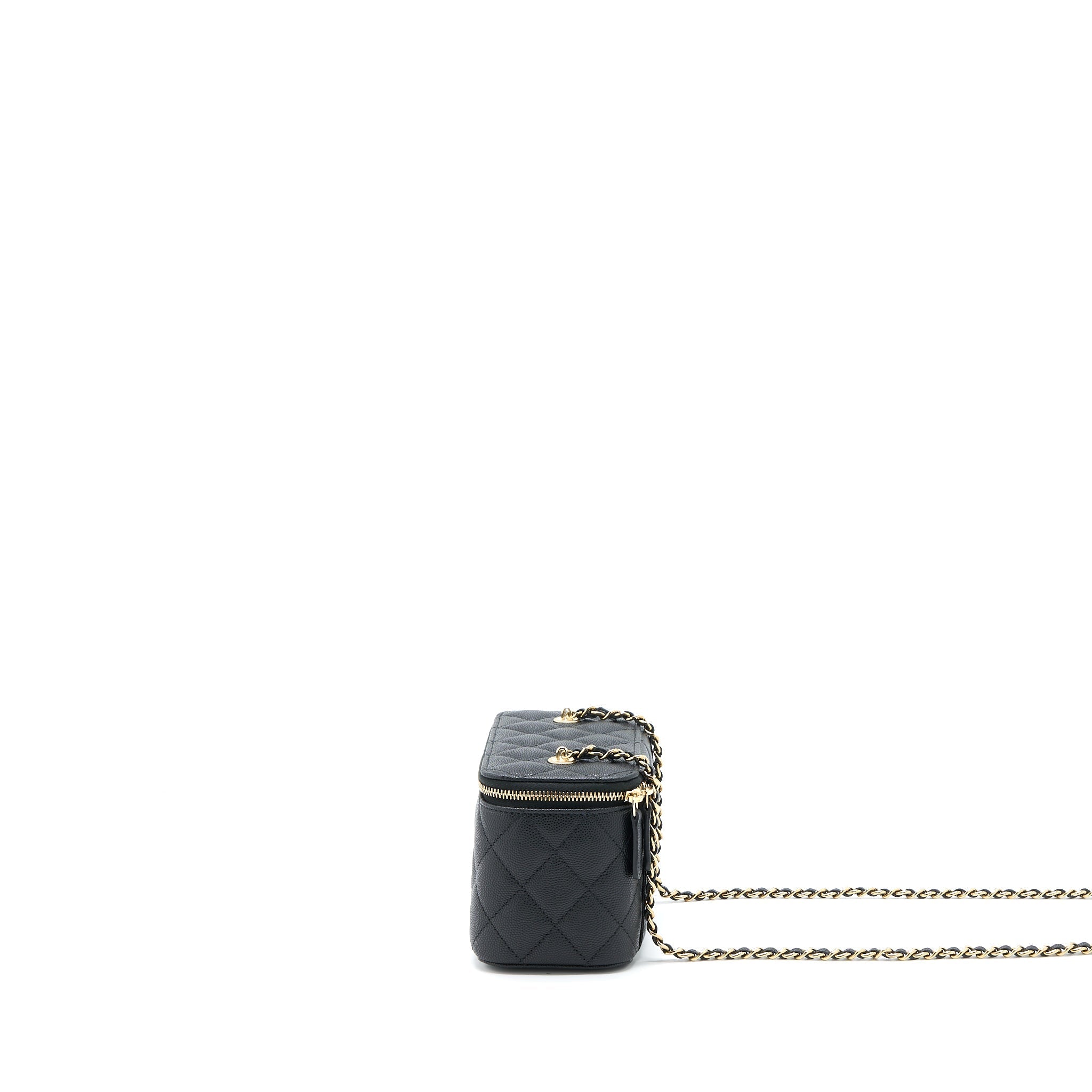 Chanel Long Vanity Case Caviar Black L (Microchip)