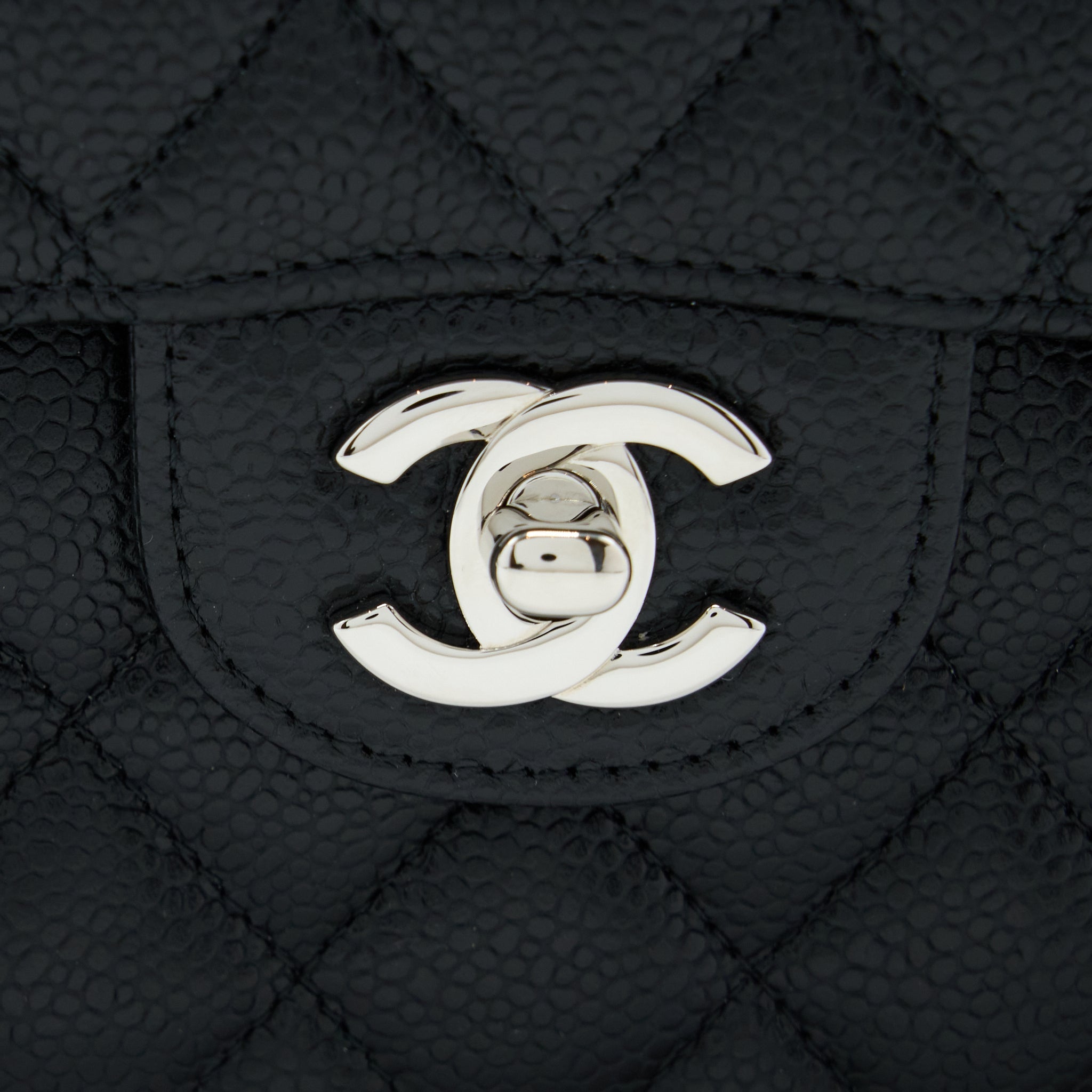 Chanel Small Classic Flap Bag Caviar Black (Microchip)