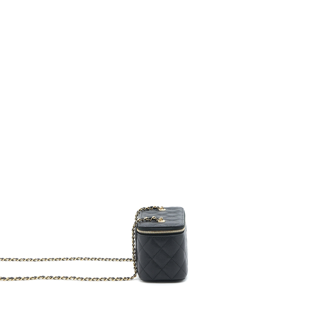 Chanel Long Vanity Case Caviar Black L (Microchip)