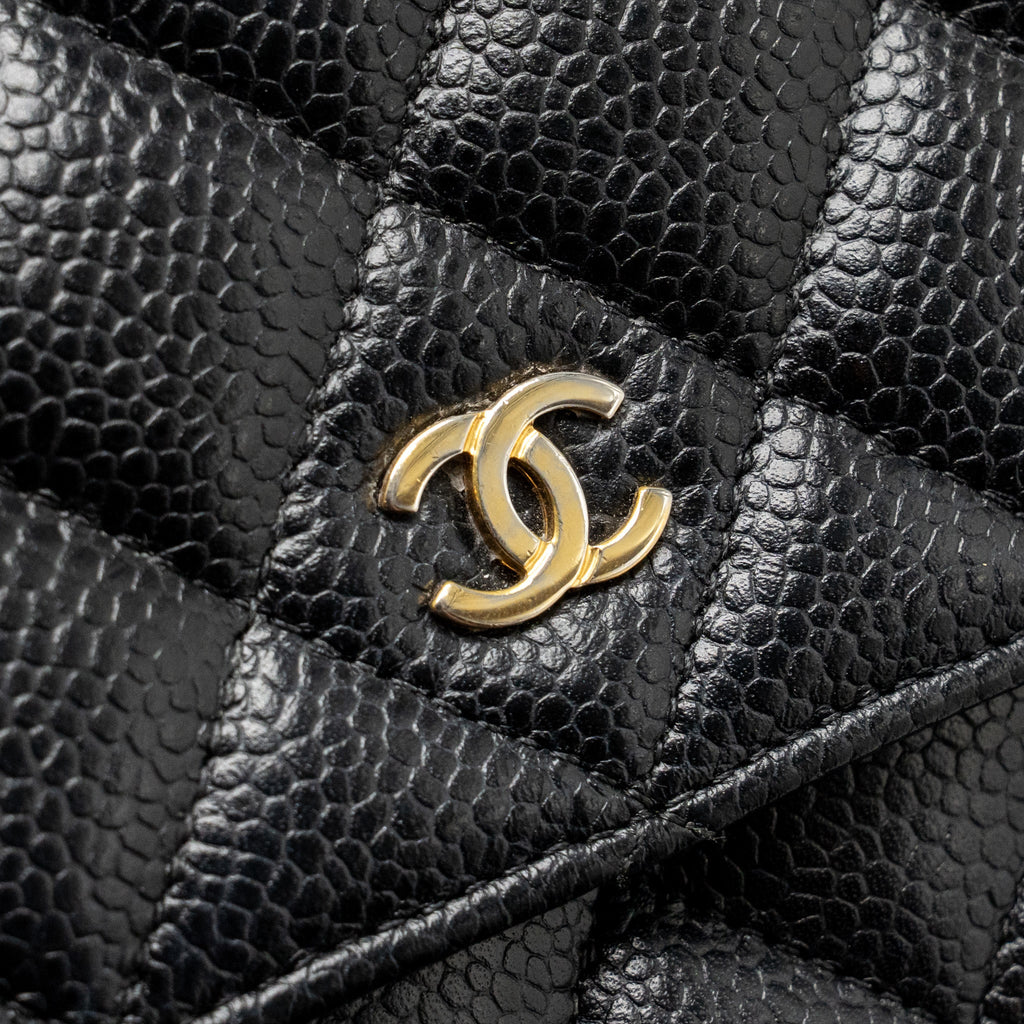 Chanel Classic wallet on chain caviar Black