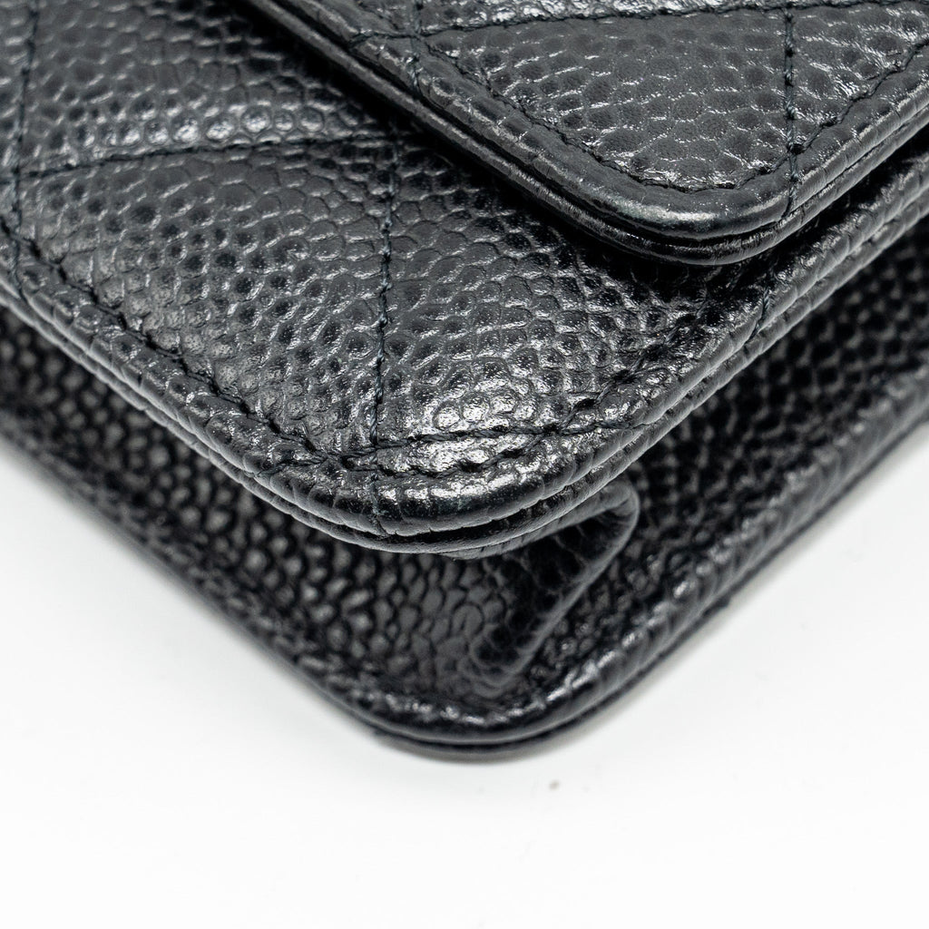 Chanel Classic Wallet On Chain Caviar Black