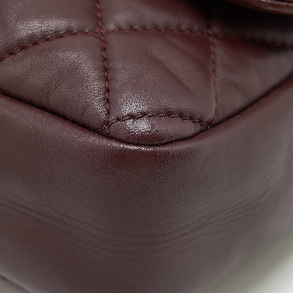 Chanel Coco Rain Flap Bag Lambskin Burgundy