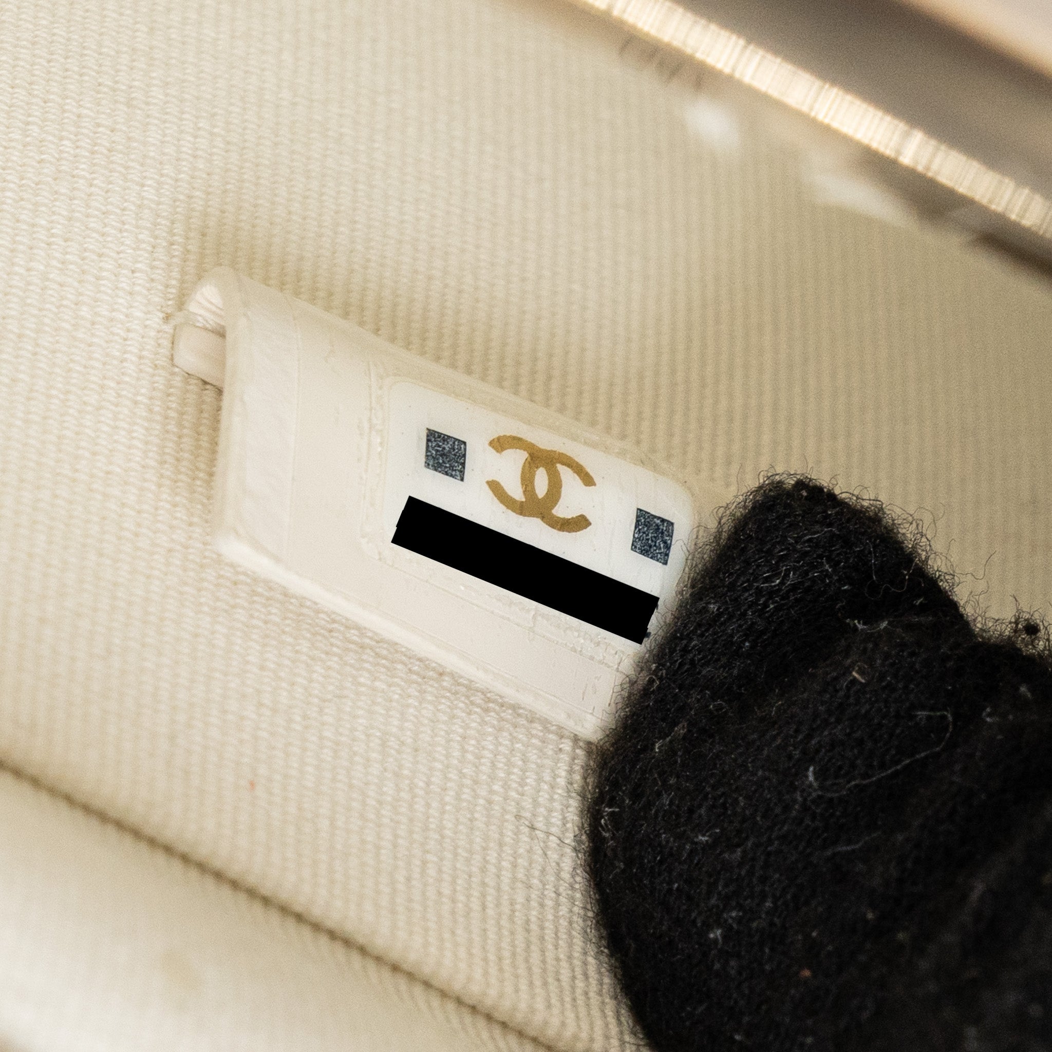 Chanel Top Handle Flap Wallet with chain Lambskin White L (Microchip)
