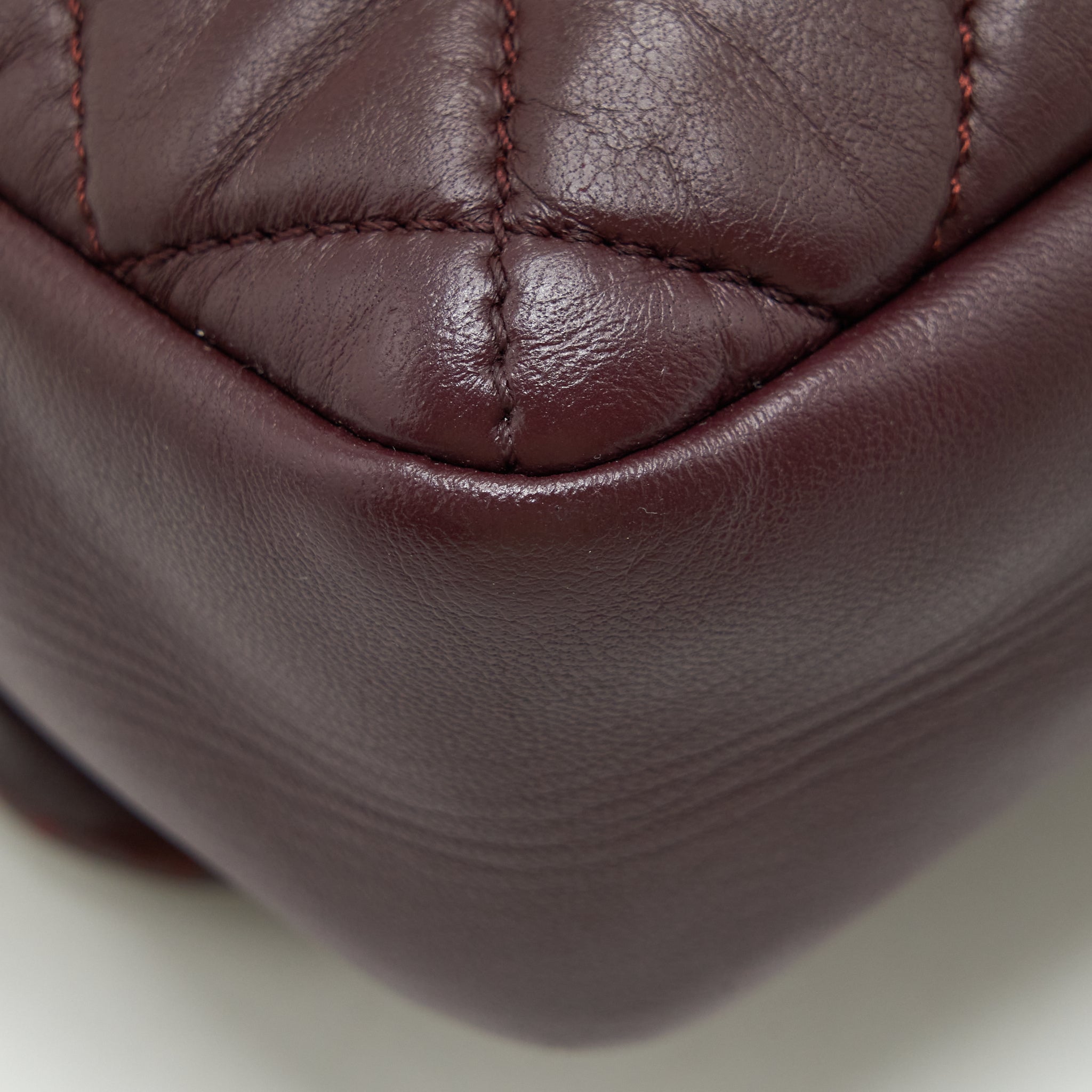 Chanel Coco Rain Flap Bag Lambskin Burgundy