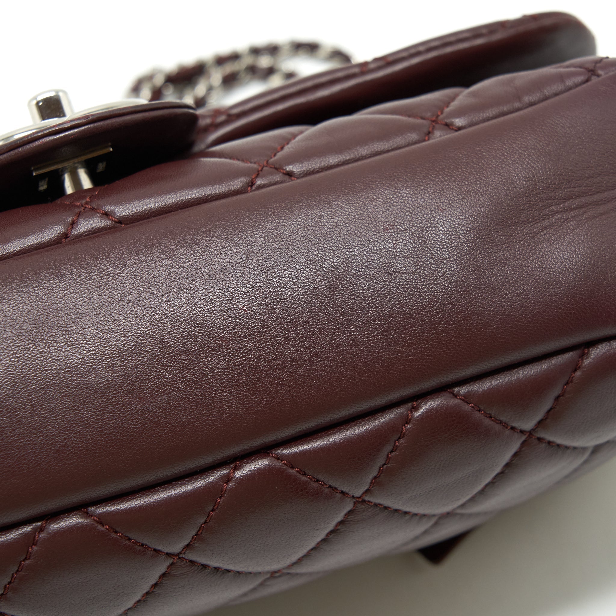 Chanel Coco Rain Flap Bag Lambskin Burgundy