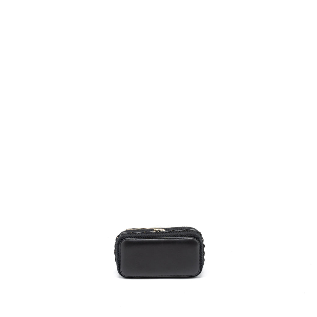 Chanel Long Vanity with Giant Chain Tweed/Lambskin Black L