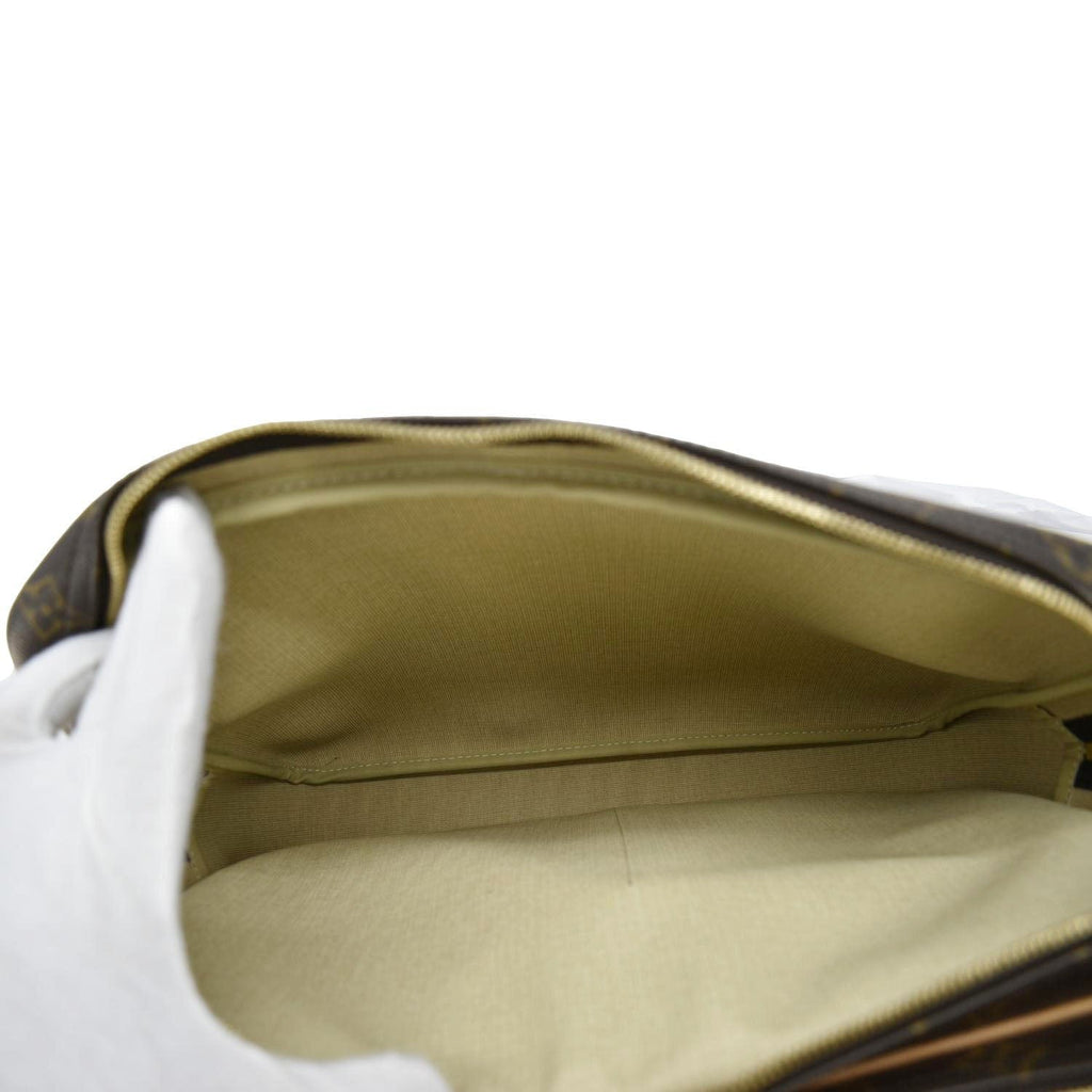 LOUIS VUITTON Reporter Monogram Canvas Shoulder Bag Brown