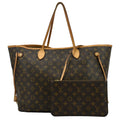 LOUIS VUITTON Neverfull GM Monogram Canvas Tote Bag Brown