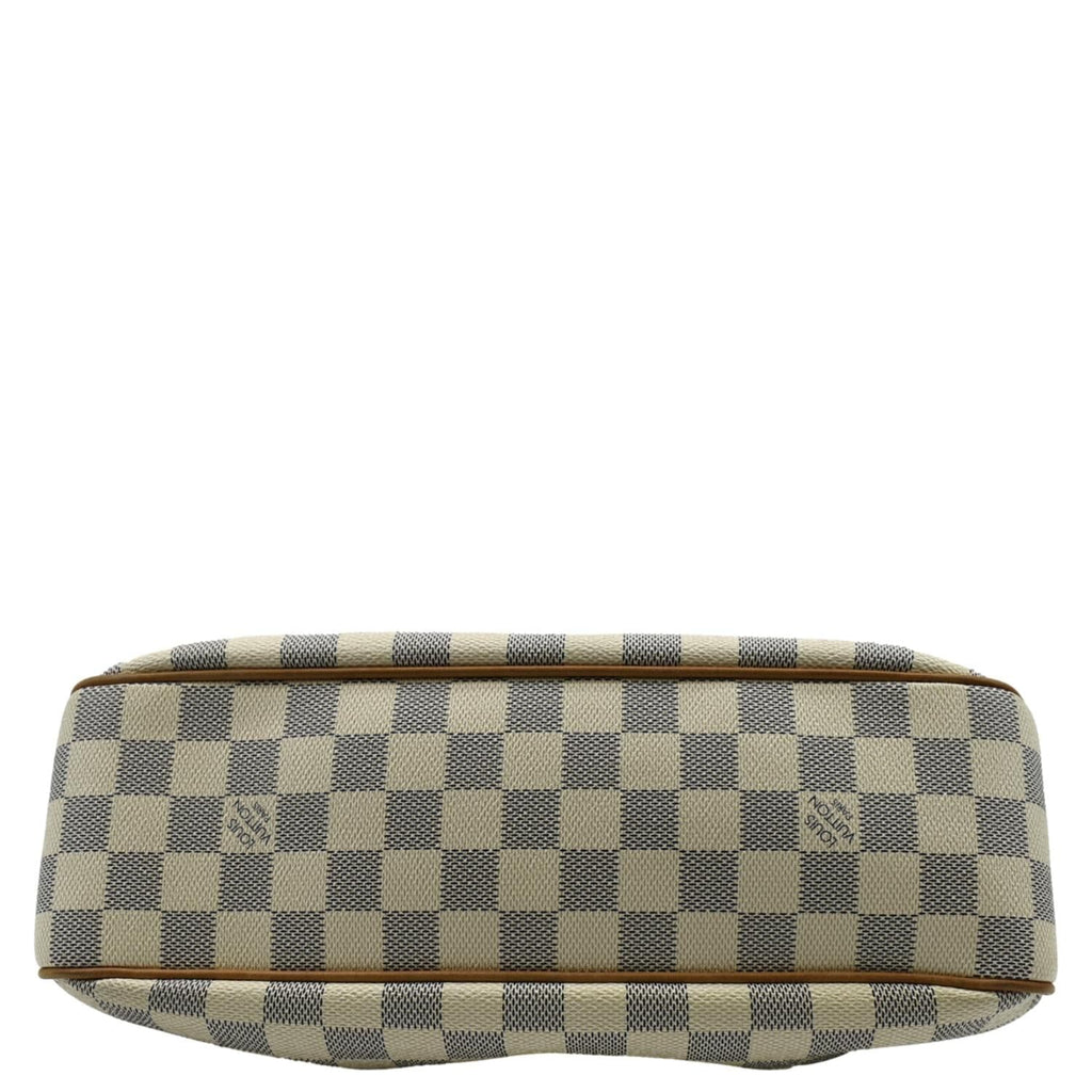 LOUIS VUITTON Siracusa PM Damier Azur Shoulder Bag White