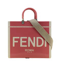 FENDI Sunshine Medium Leather Crossbody Tote Bag Light Pink