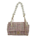 CHANEL Pearl Mini Quilted Leather Top Handle Shoulder Bag Multicolor