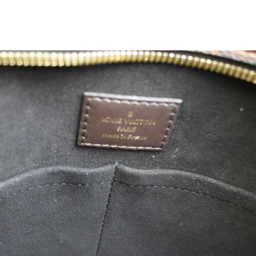 LOUIS VUITTON Jersey Damier Ebene Tote Shoulder Bag Brown