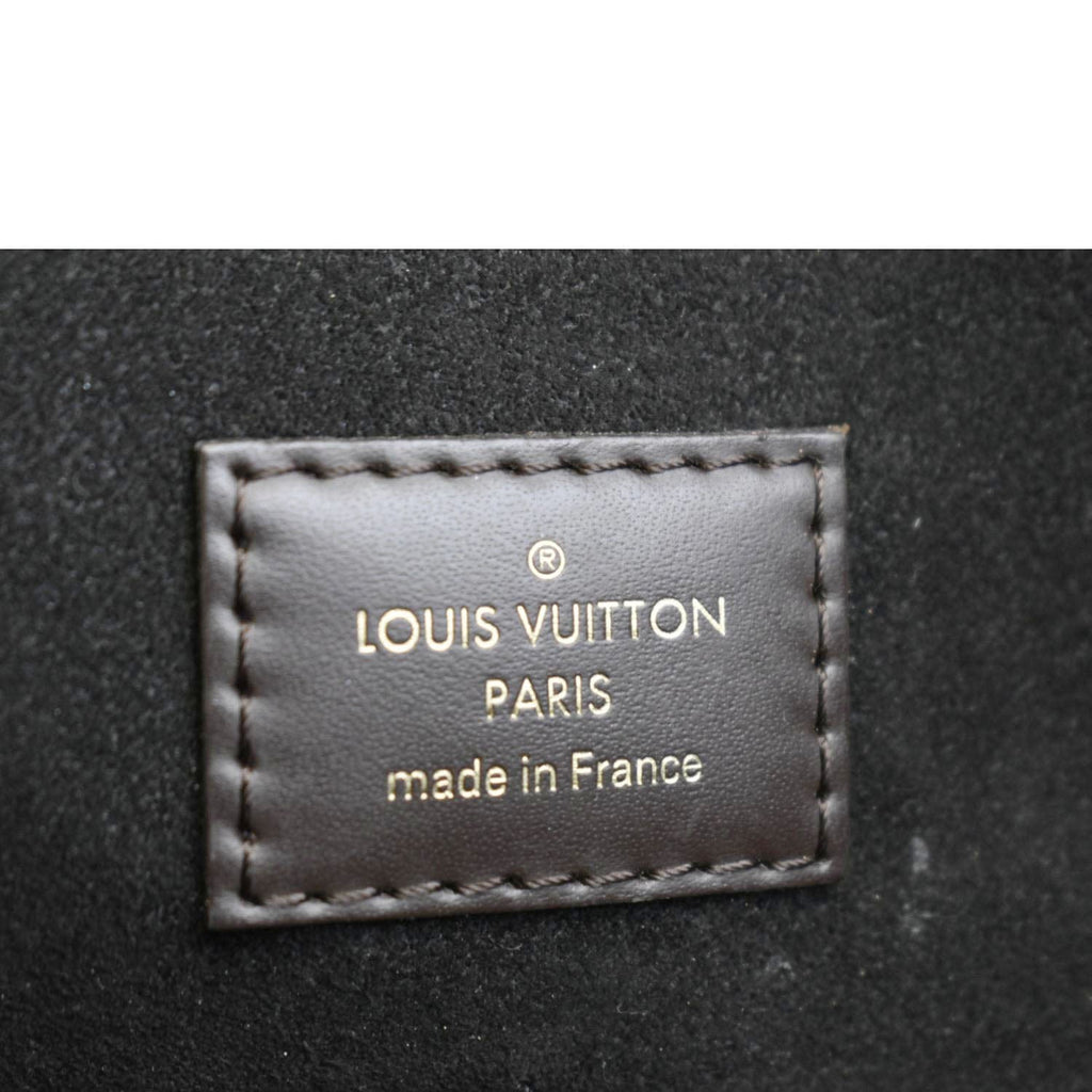 LOUIS VUITTON Jersey Damier Ebene Tote Shoulder Bag Brown