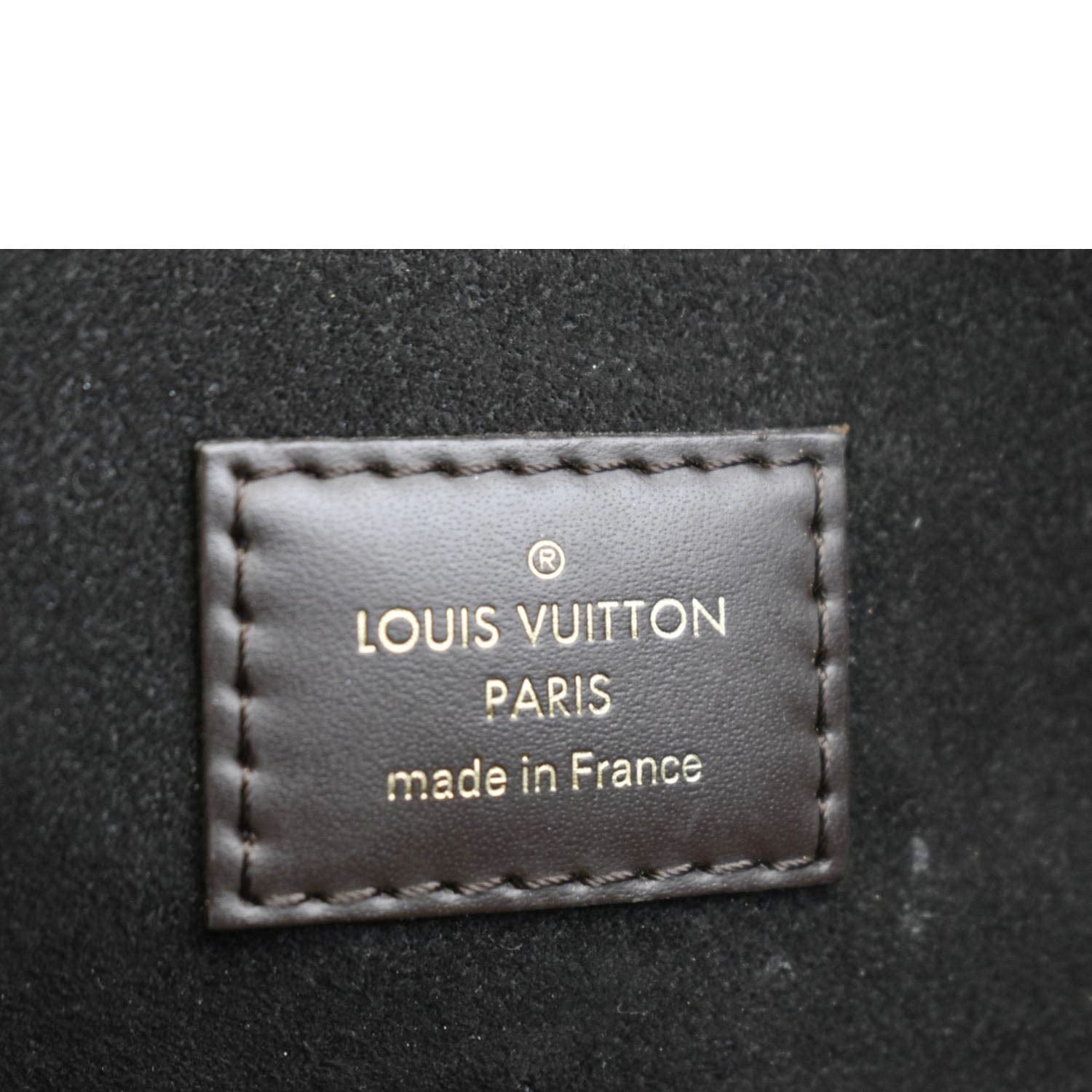 LOUIS VUITTON Jersey Damier Ebene Tote Shoulder Bag Brown
