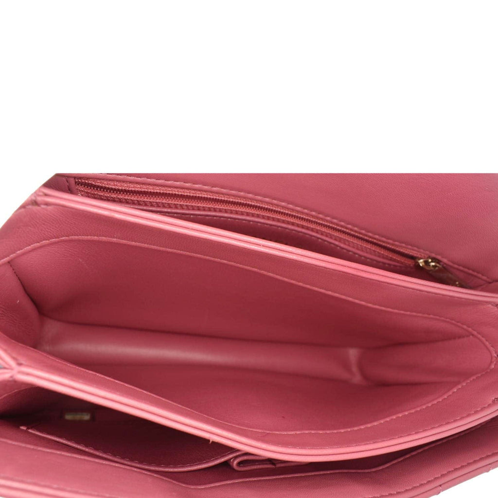 CHANEL Trendy CC Top Handle Flap Quilted Leather Shoulder Bag Hot Pink
