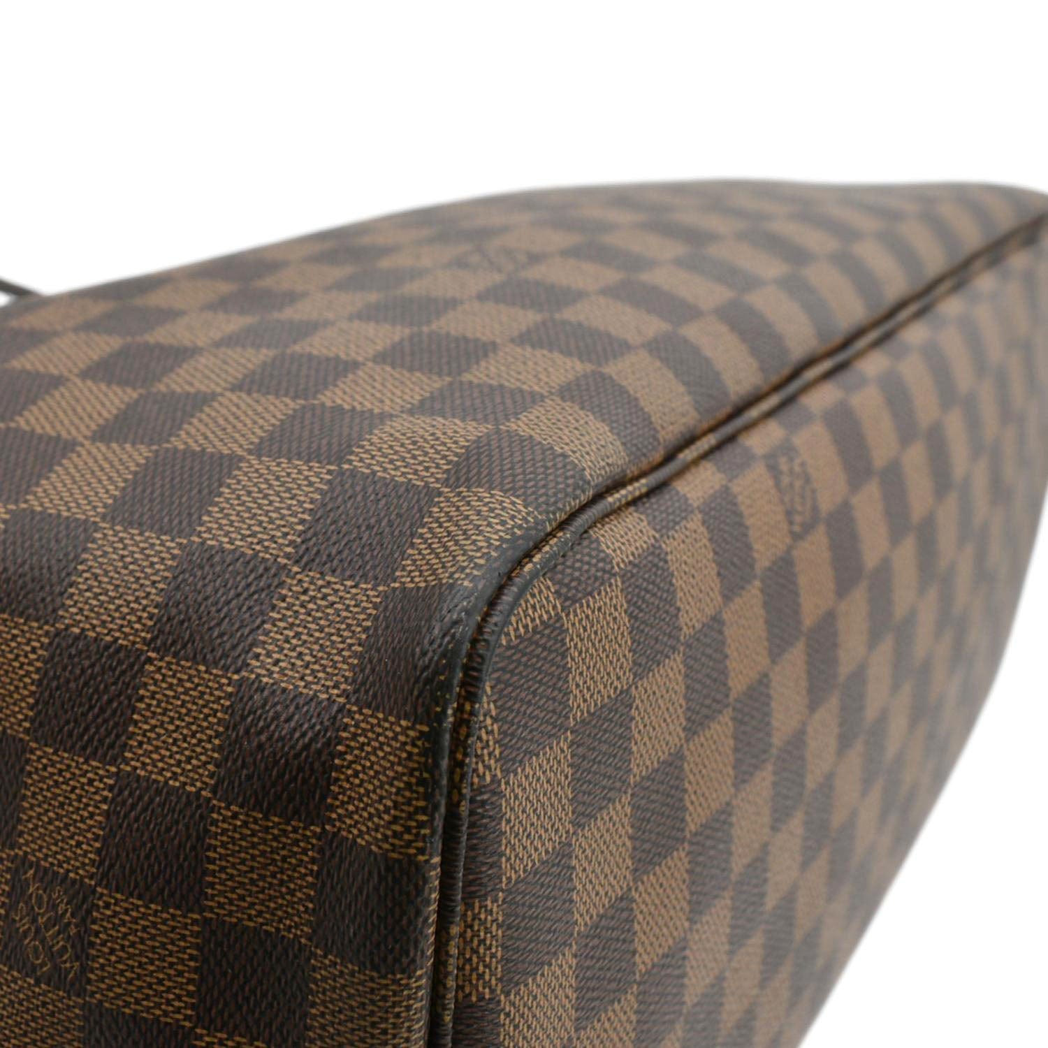 LOUIS VUITTON Neverfull GM Damier Ebene Tote Shoulder Bag Brown
