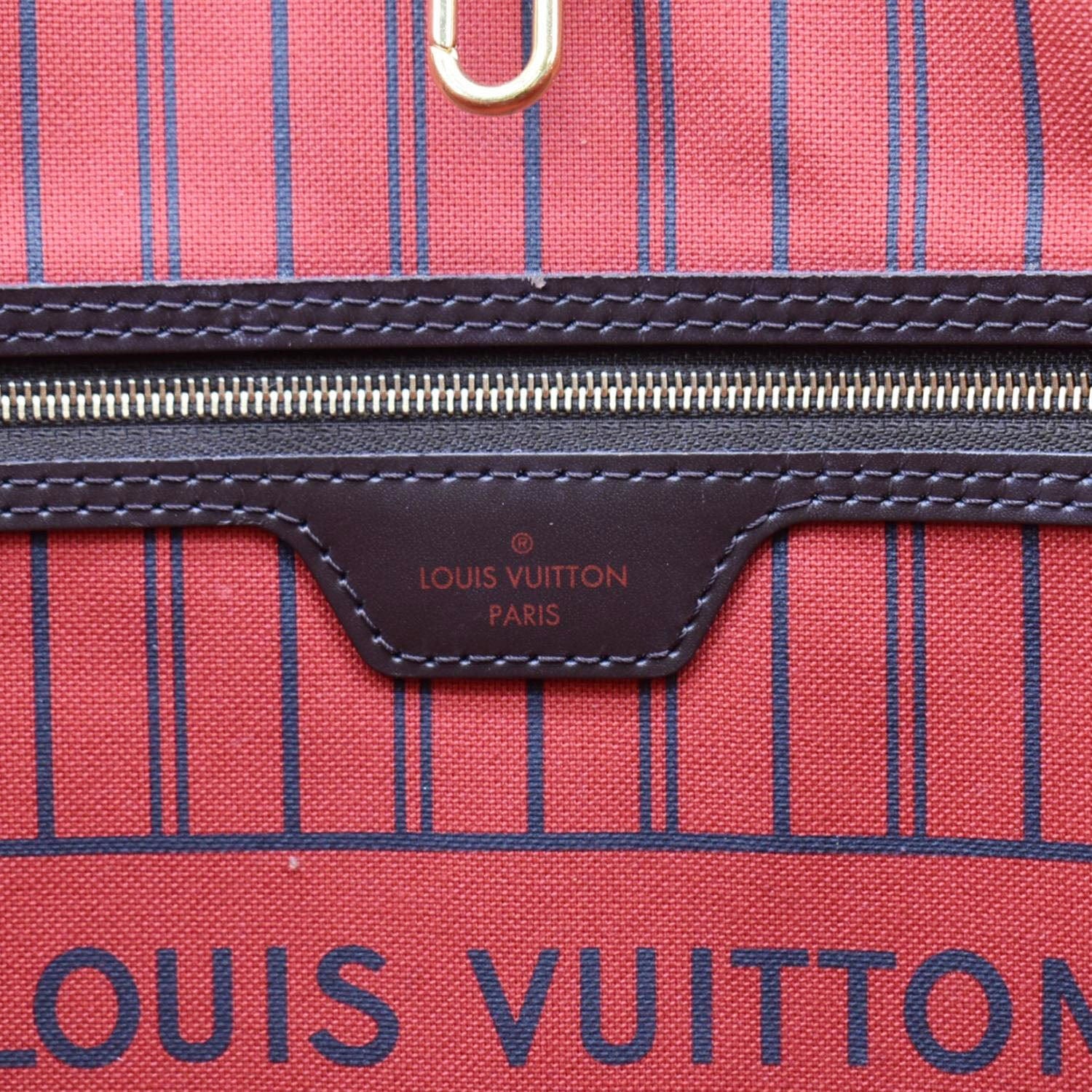 LOUIS VUITTON Neverfull GM Damier Ebene Tote Shoulder Bag Brown