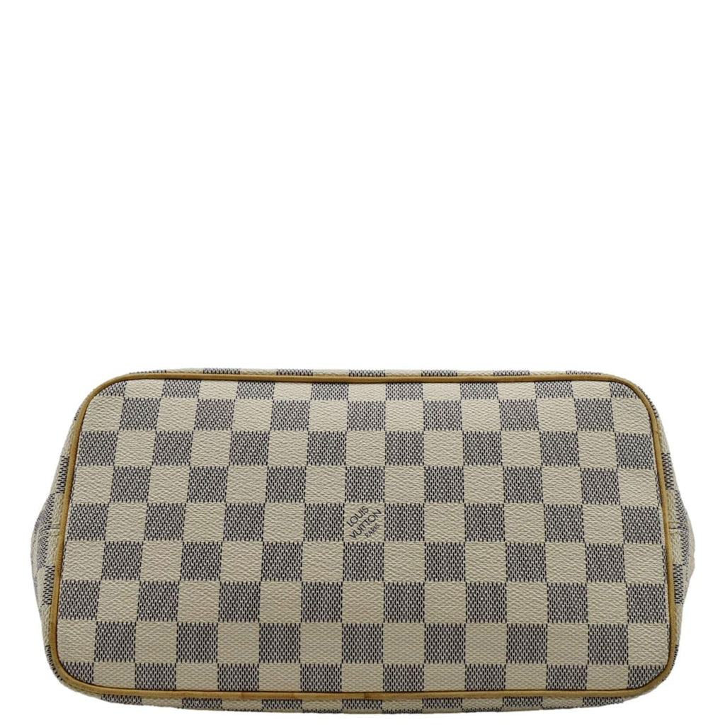 LOUIS VUITTON Saleya PM Damier Azur Tote Shoulder Bag Brown