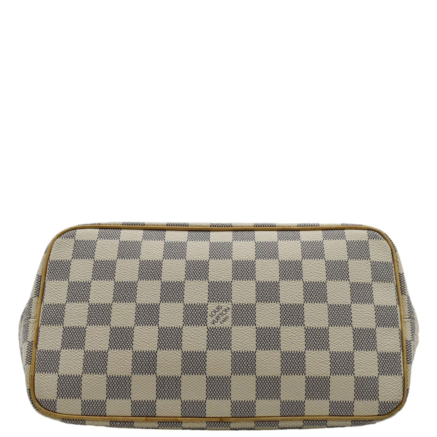 LOUIS VUITTON Saleya PM Damier Azur Tote Shoulder Bag Brown