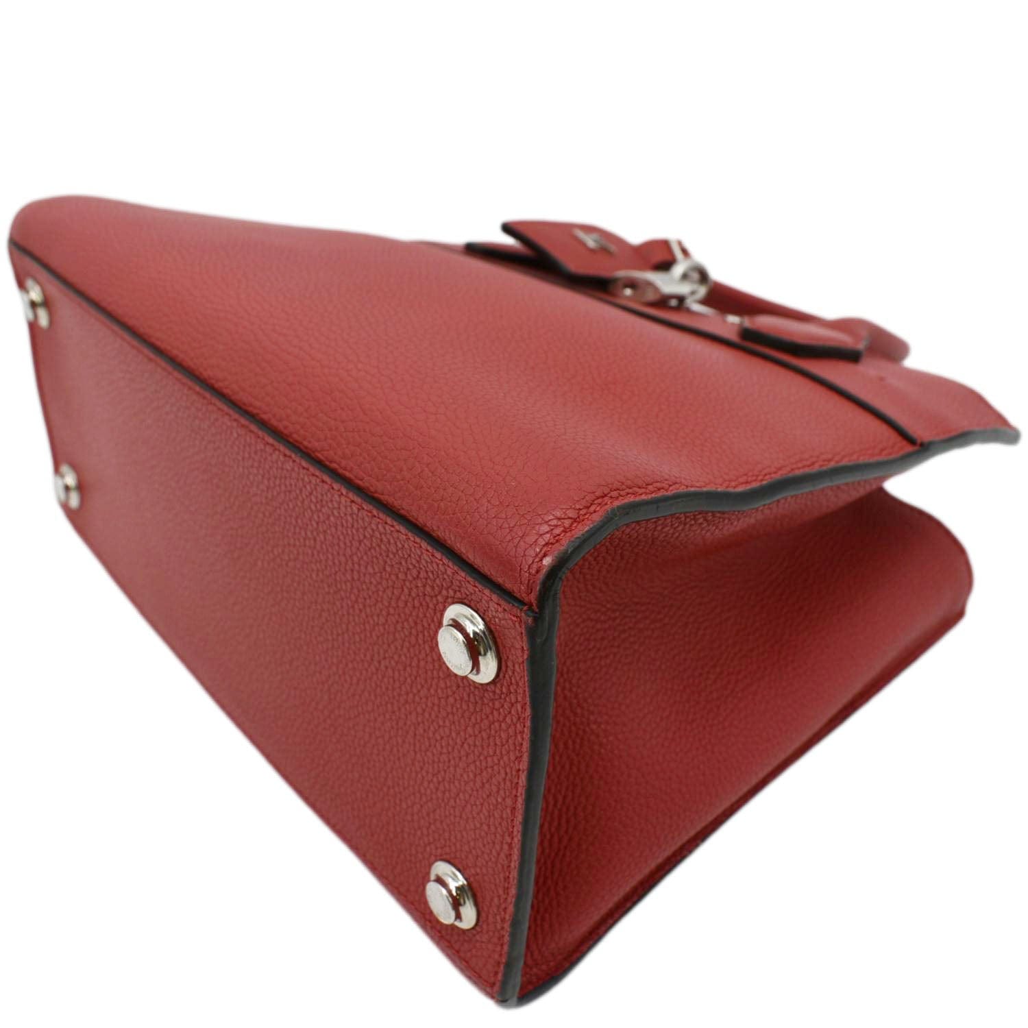 LOUIS VUITTON City Steamer PM Leather Tote Bag Red