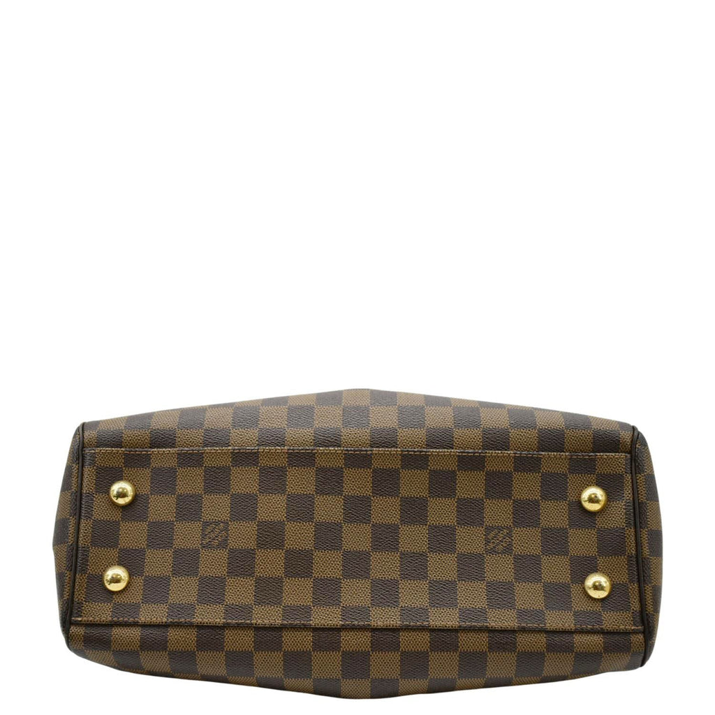 LOUIS VUITTON Trevi PM Damier Ebene Satchel Shoulder Bag Brown