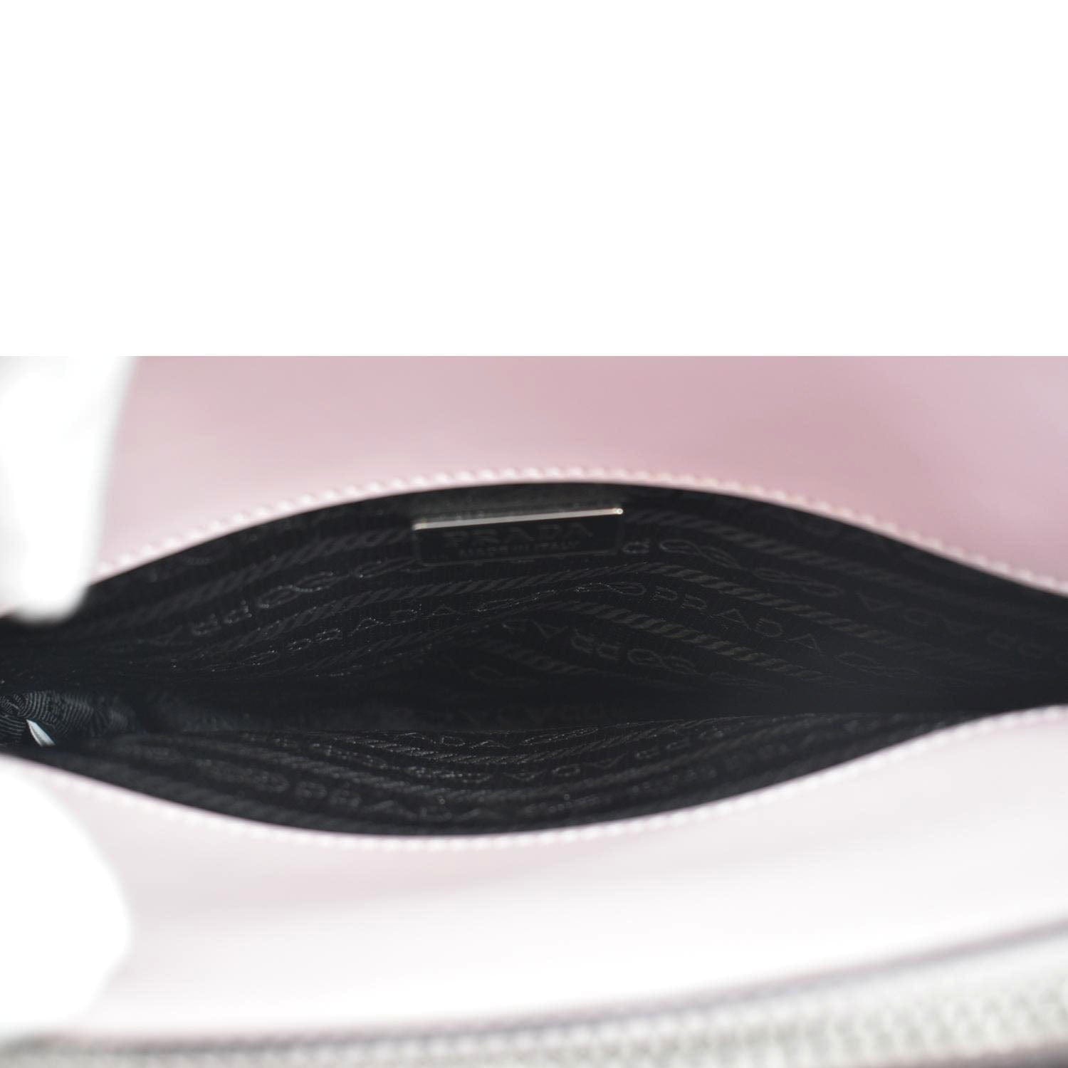 PRADA Re-Edition 1995 Brushed Leather Shoulder Bag Light Pink