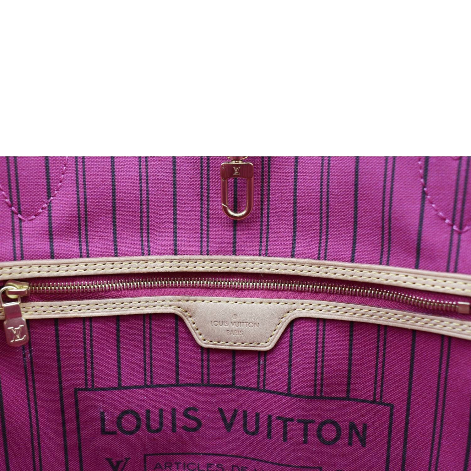 LOUIS VUITTON Neverfull MM Monogram Canvas Tote Bag Brown
