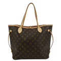LOUIS VUITTON Neverfull MM Monogram Canvas Tote Bag Brown