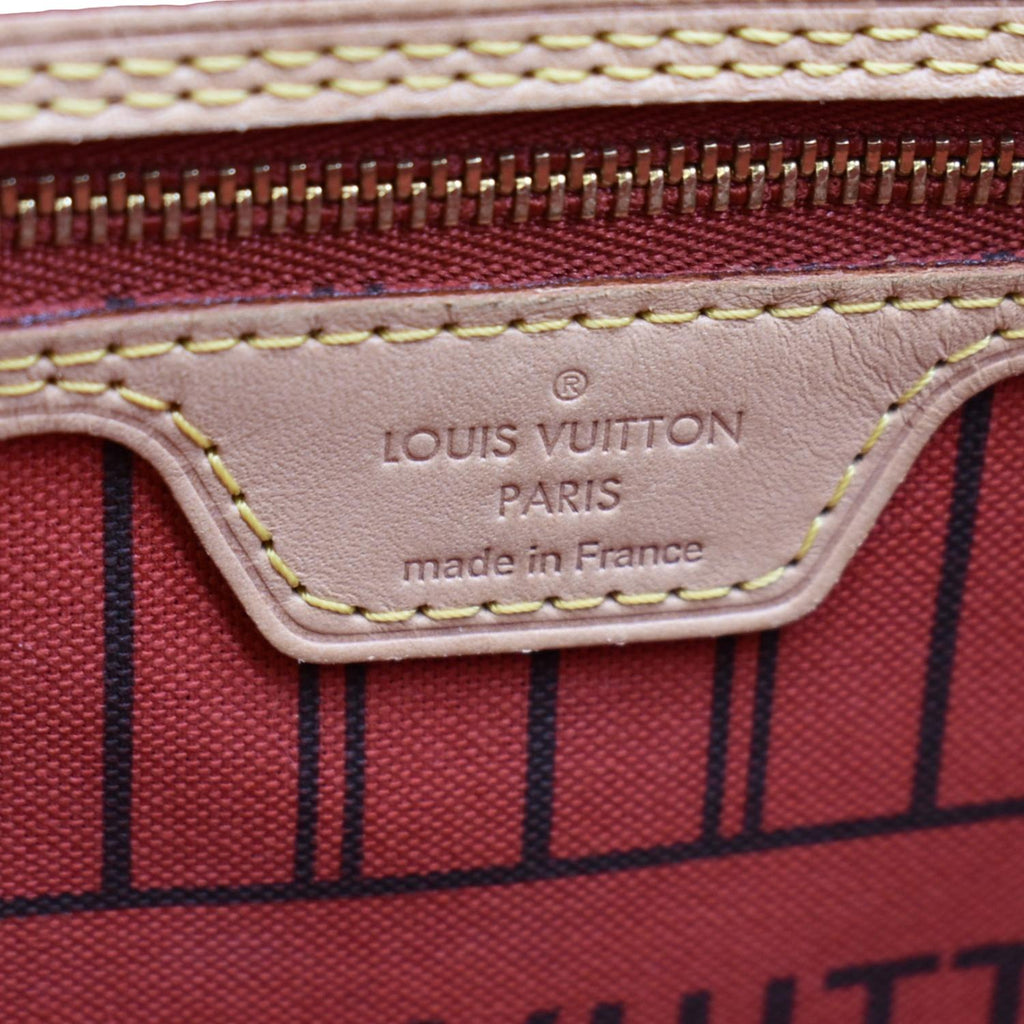 LOUIS VUITTON Neverfull MM Monogram Canvas Tote Bag Brown