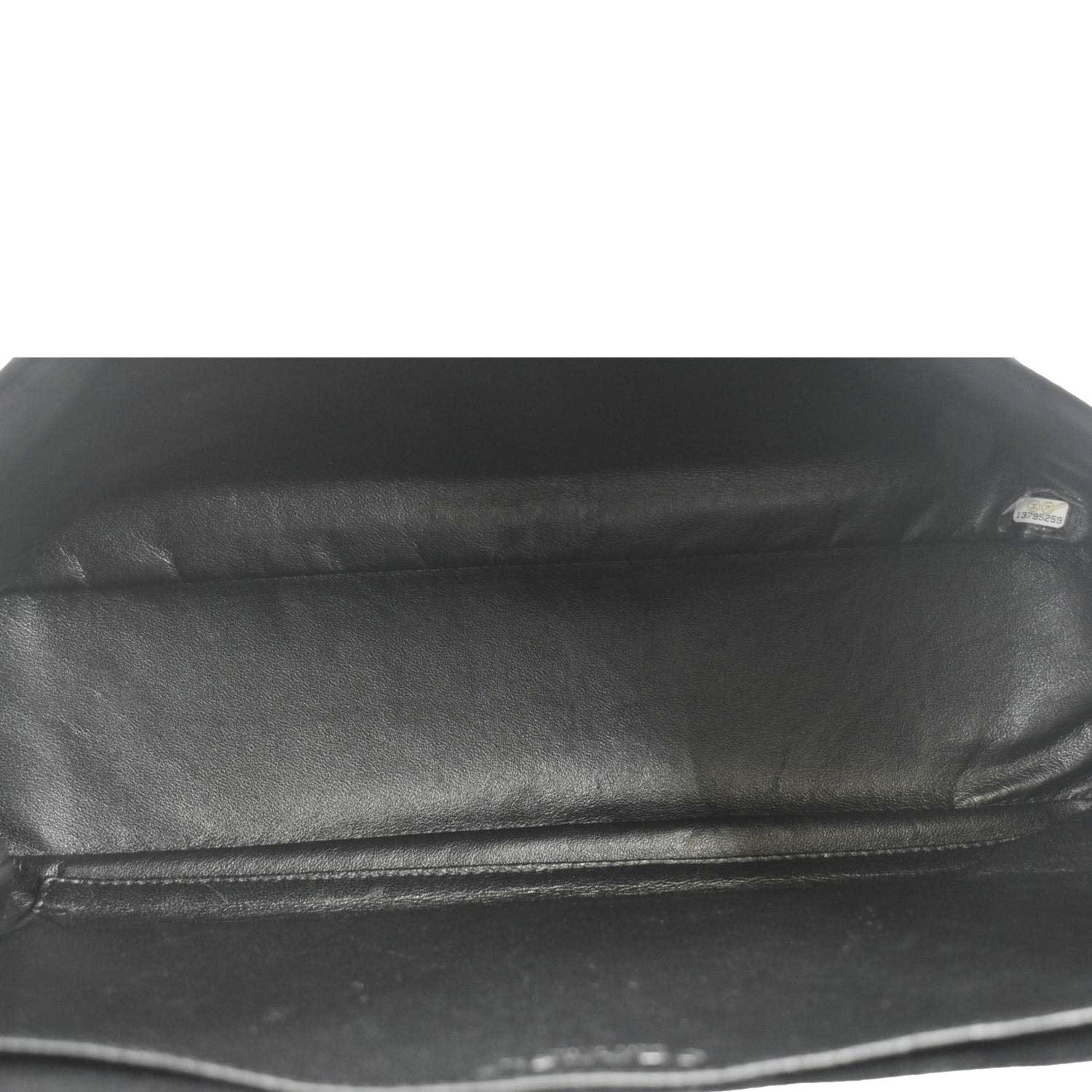 CHANEL Classic Maxi Single Flap Caviar Leather Shoulder Bag Black
