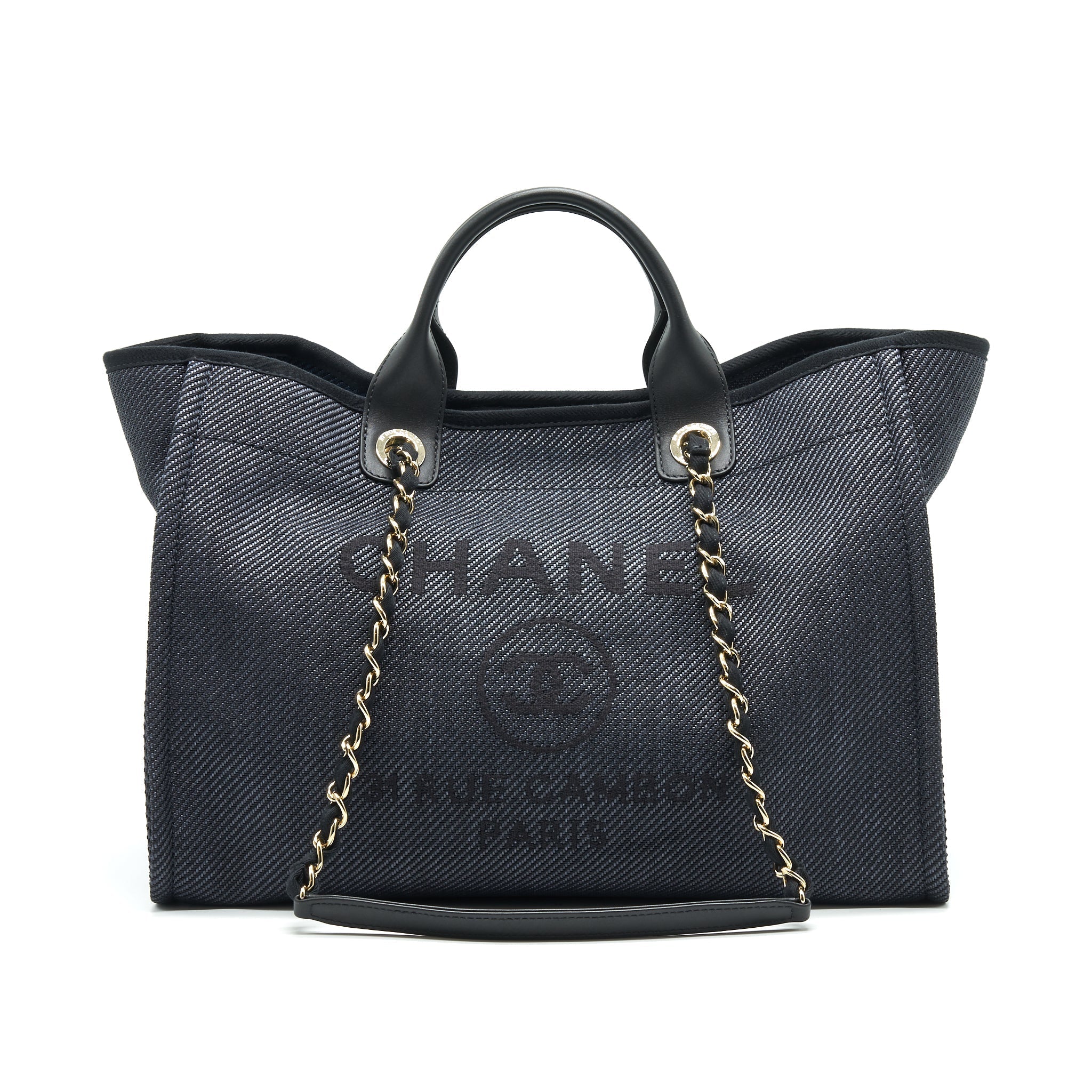 CHANEL MEDIUM DEAUVILLE TOTE IN BLACK