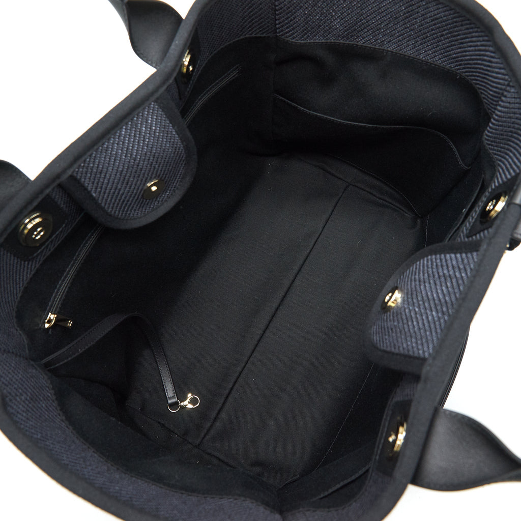 CHANEL MEDIUM DEAUVILLE TOTE IN BLACK