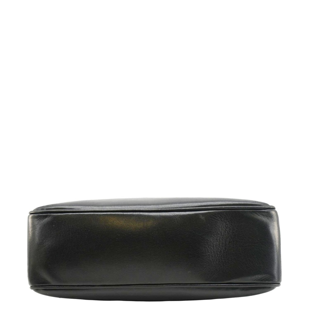CHANEL Vintage CC Lambskin Leather Chain Shopping Tote Bag Bag Black