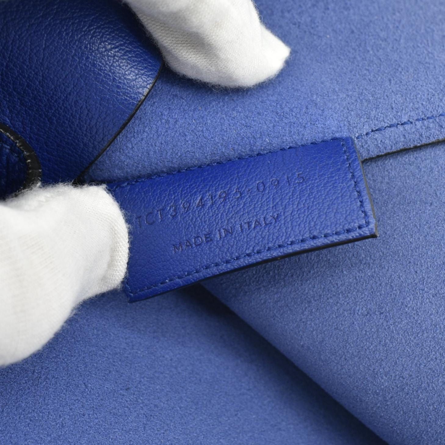 YVES SAINT LAURENT Shopping Leather Tote Bag Blue