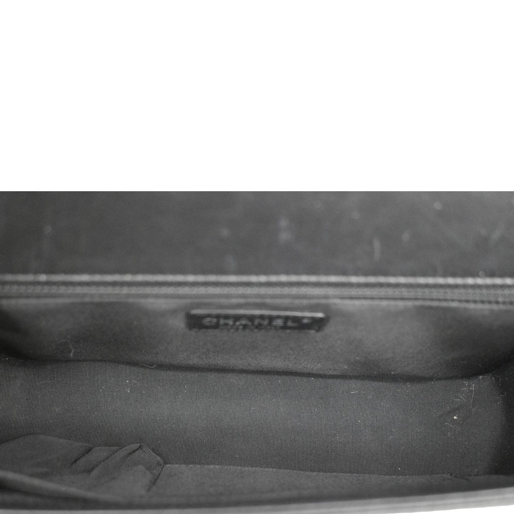 CHANEL Boy Flap Medium Quilted Leather Shoulder Bag Black