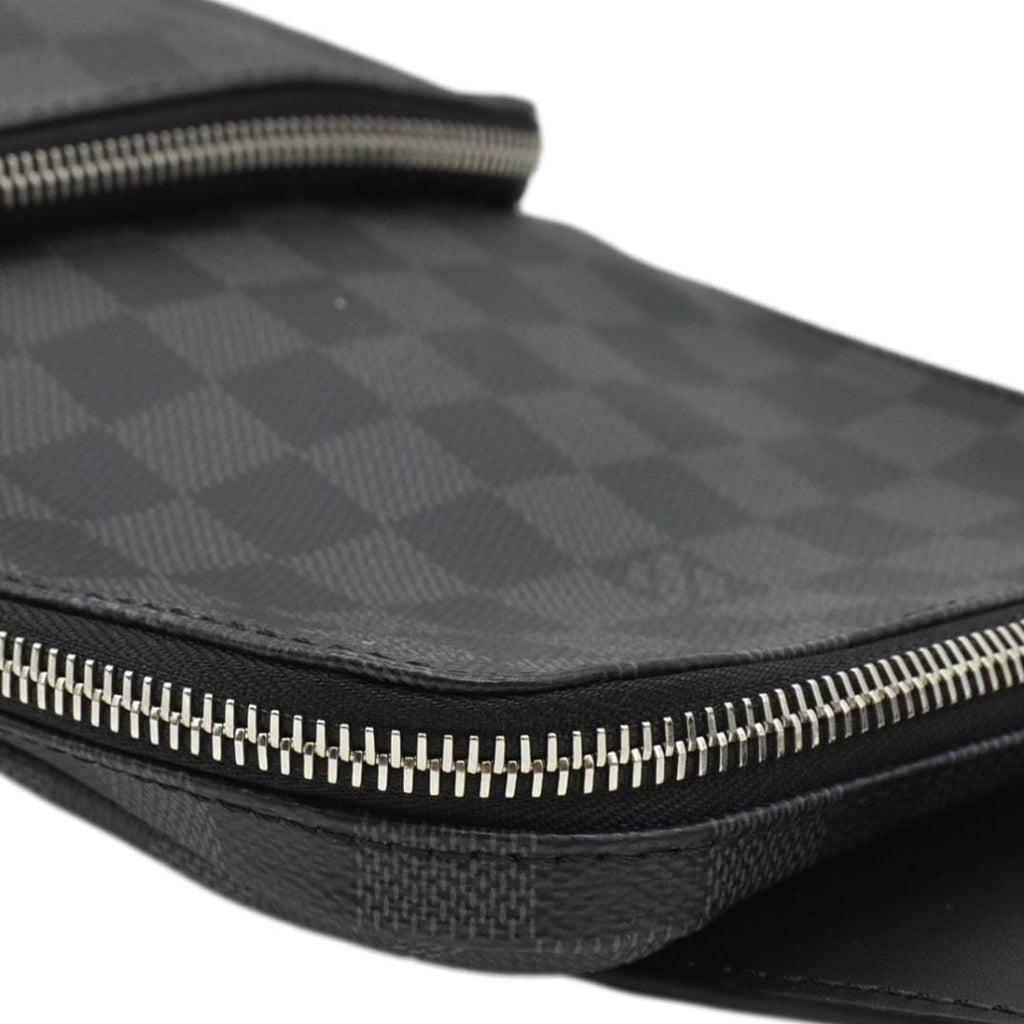 LOUIS VUITTON Avenue Sling Damier Graphite Backpack Bag Black