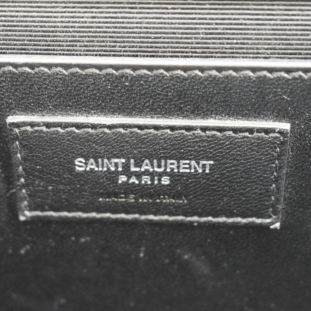 YVES SAINT LAURENT Kate Leather Shoulder Bag Gray