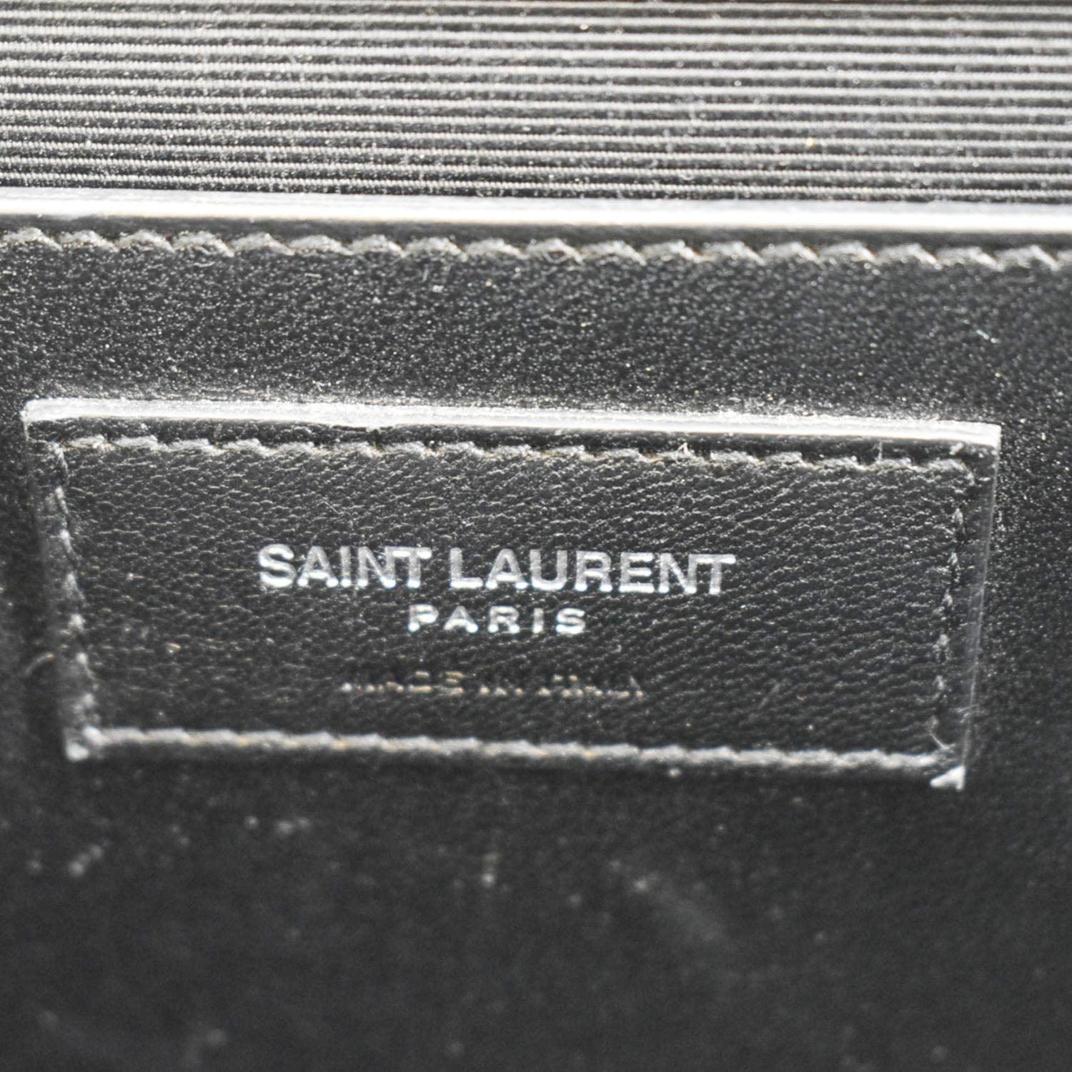 YVES SAINT LAURENT Kate Leather Shoulder Bag Gray