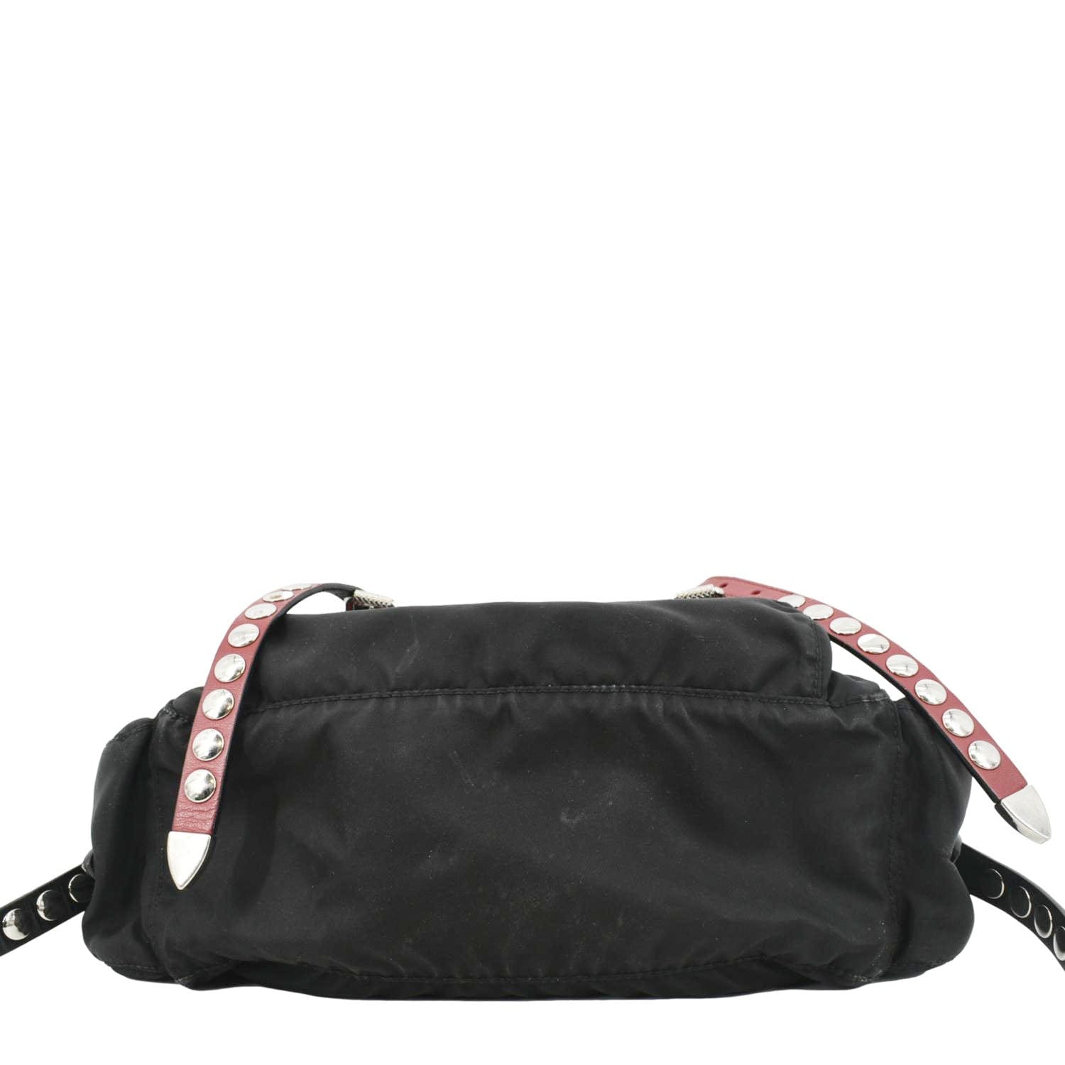 PRADA New Vela Nylon Shoulder Bag Black