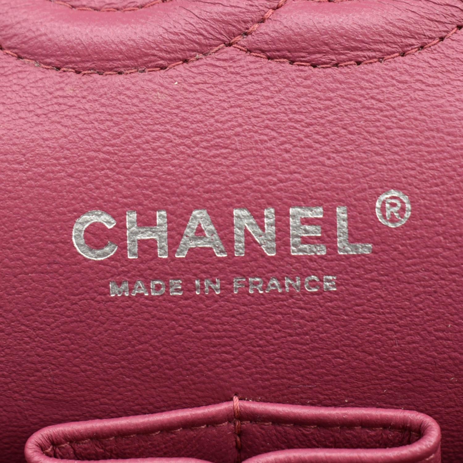 CHANEL Classic Double Flap Patent Leather Shoulder Bag Rose Pink